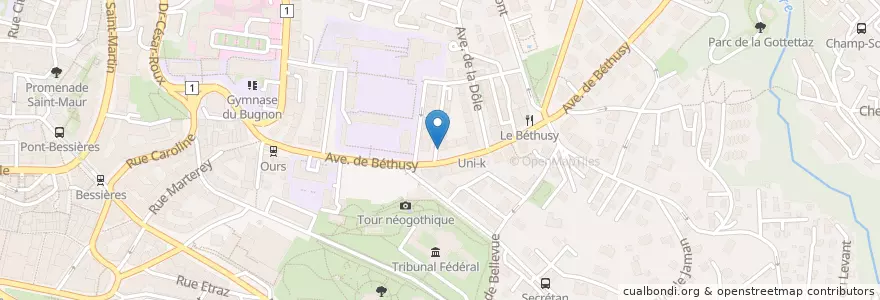 Mapa de ubicacion de Romain C. - Salon de thé en 瑞士, Vaud, District De Lausanne, Lausanne.