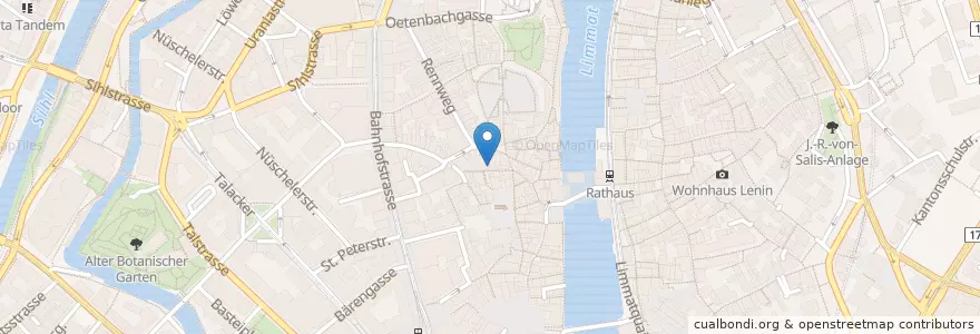 Mapa de ubicacion de Dr. Liv Clinic en スイス, チューリッヒ, Bezirk Zürich, Zürich.