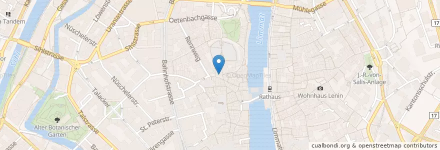 Mapa de ubicacion de Kindli en Switzerland, Zurich, District Zurich, Zurich.