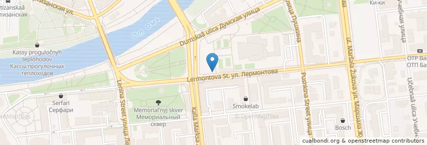 Mapa de ubicacion de Сибхолод en Rússia, Distrito Federal Siberiano, Омская Область, Омский Район, Городской Округ Омск.
