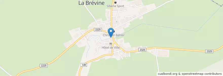 Mapa de ubicacion de l'Isba en Schweiz, Neuenburg, District Du Locle, La Brévine.