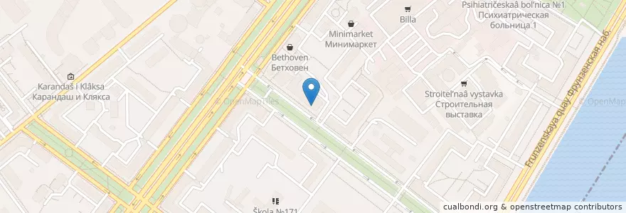 Mapa de ubicacion de СМП Банк en Rússia, Distrito Federal Central, Москва, Центральный Административный Округ, Район Хамовники.