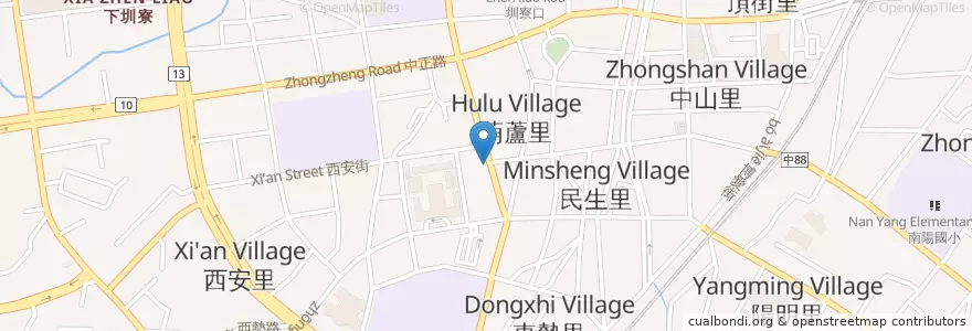 Mapa de ubicacion de 三信商業銀行 en Taiwan, 臺中市, 豐原區.