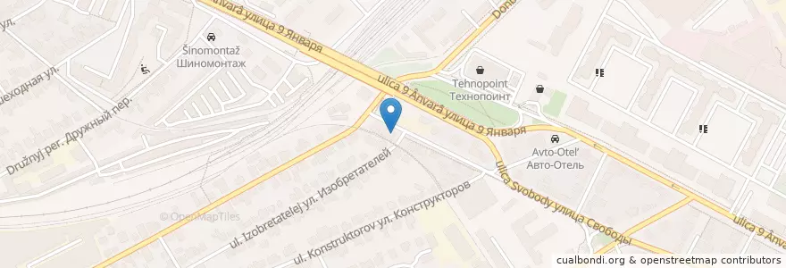 Mapa de ubicacion de Мойка en Russie, District Fédéral Central, Oblast De Voronej, Городской Округ Воронеж.