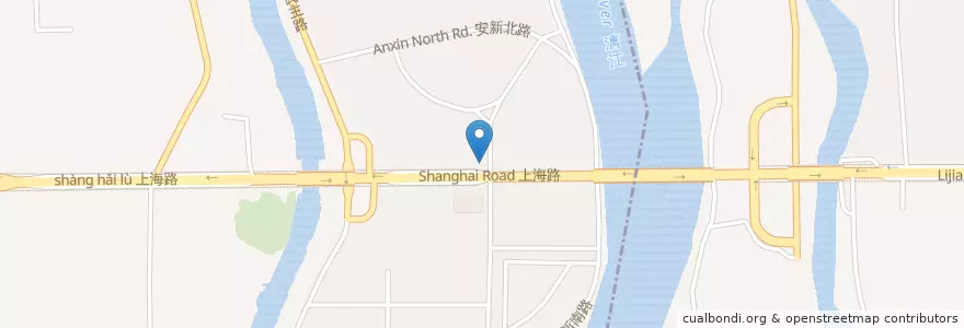 Mapa de ubicacion de 安新北区 en الصين, قوانغشي, 桂林市, 象山区, 象山街道.