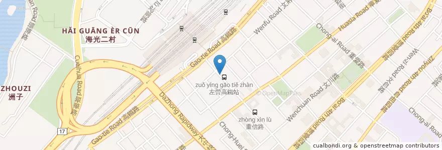 Mapa de ubicacion de 琳達泰式料理 en 臺灣, 高雄市, 左營區.