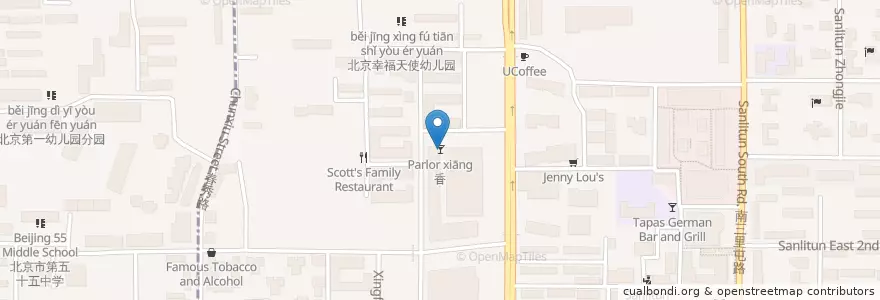 Mapa de ubicacion de Parlor 香 en China, Pequim, Hebei, 朝阳区 / Chaoyang.