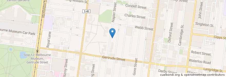 Mapa de ubicacion de Fitzroy Uniting Church en Avustralya, Victoria.