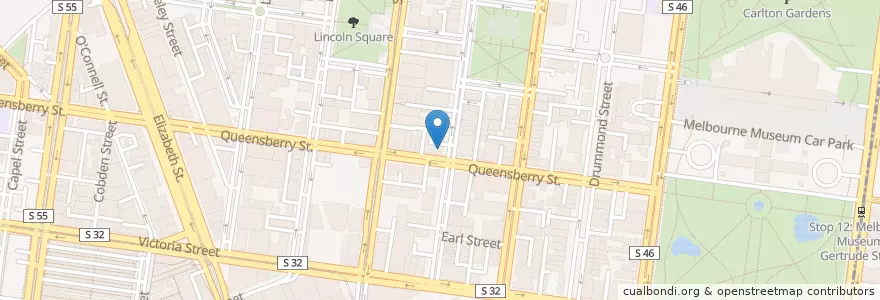 Mapa de ubicacion de Hotel Lincoln en Australia, Victoria, City Of Melbourne.