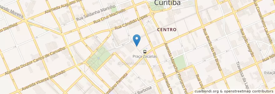 Mapa de ubicacion de Caixa Econômica Federal - Ag Oliveira Belo en Brazil, South Region, Paraná, Região Geográfica Intermediária De Curitiba, Região Metropolitana De Curitiba, Microrregião De Curitiba, Curitiba.