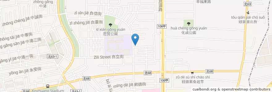 Mapa de ubicacion de 臺灣基督長老教會新莊幸福教會 en Taiwan, Neu-Taipeh, Xinzhuang.