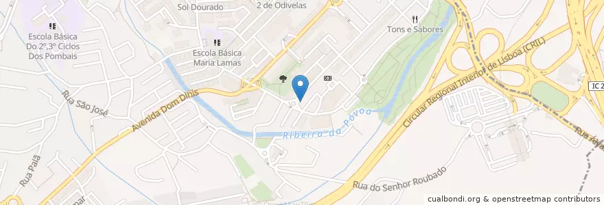 Mapa de ubicacion de A Gruta en Portekiz, Área Metropolitana De Lisboa, Lisboa, Grande Lisboa, Odivelas, Odivelas.