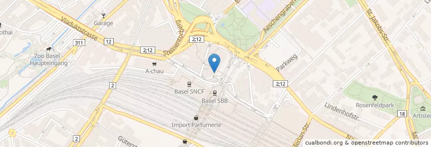 Mapa de ubicacion de ViCafe en Suiza, Basilea-Ciudad, Basilea.