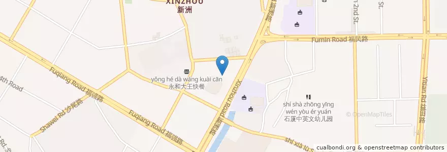 Mapa de ubicacion de 肯德基 en China, Cantão, Shenzhen, 福田区.