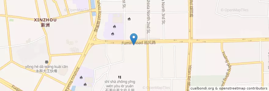 Mapa de ubicacion de 招商银行福民支行 en 中国, 广东省, 深圳市, 福田区.
