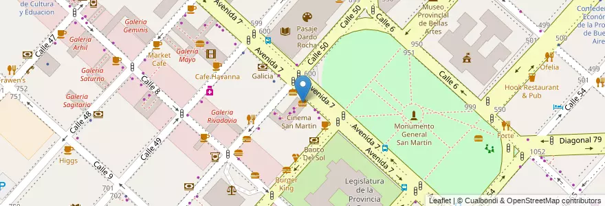Mapa de ubicacion de 365 a Full, Casco Urbano en Argentinië, Buenos Aires, Partido De La Plata, La Plata.