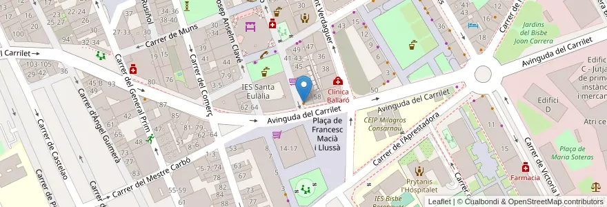 Mapa de ubicacion de 365 Cafè en 西班牙, Catalunya, Barcelona, Barcelonès, L'Hospitalet De Llobregat.
