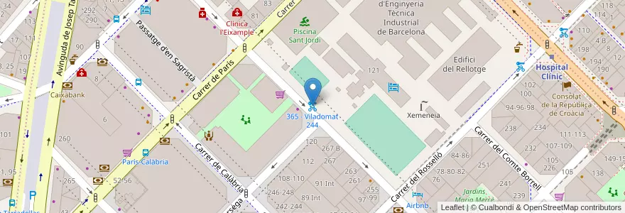 Mapa de ubicacion de 365 - Viladomat 244 en İspanya, Catalunya, Barcelona, Barcelonès, Barcelona.
