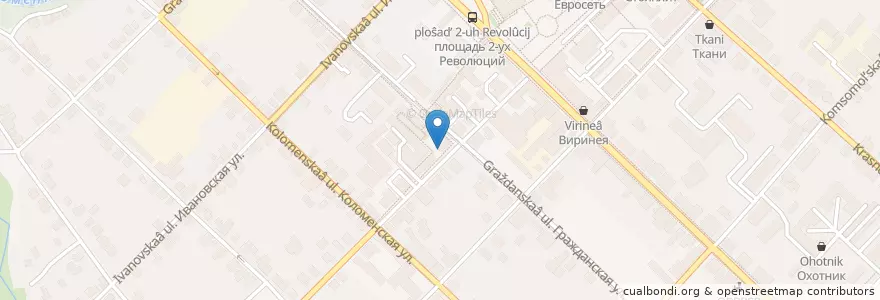 Mapa de ubicacion de Гоголь en 러시아, Центральный Федеральный Округ, Московская Область, Коломенский Городской Округ.