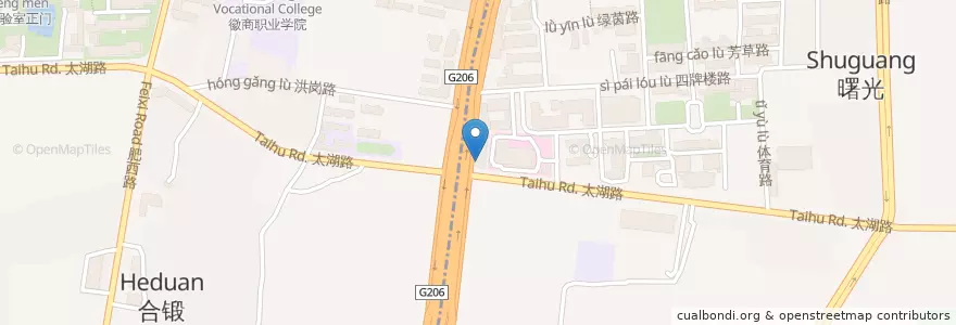 Mapa de ubicacion de 江南春酒店 en 중국, 안후이성, 허페이시, 包河区 (Baohe), 合肥市区, 稻香村街道.