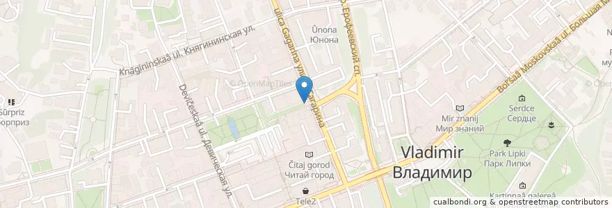 Mapa de ubicacion de Мороженое en Rússia, Distrito Federal Central, Владимирская Область, Городской Округ Владимир.