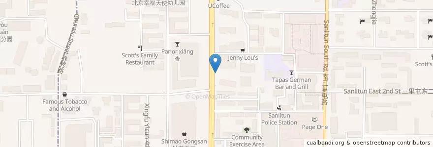 Mapa de ubicacion de Hacker-Pschorr Bräuhaus en 中国, 北京市, 河北省, 朝阳区 / Chaoyang.