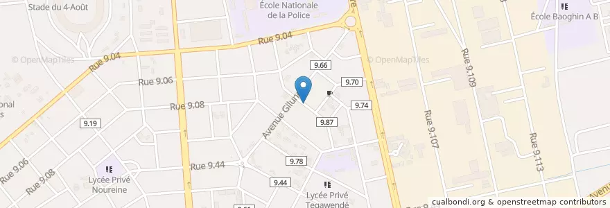 Mapa de ubicacion de La Grâce en ブルキナファソ, Centre, Kadiogo, ワガドゥグー.