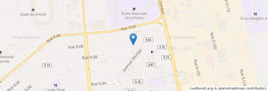 Mapa de ubicacion de Whatsapp + en ブルキナファソ, Centre, Kadiogo, ワガドゥグー.