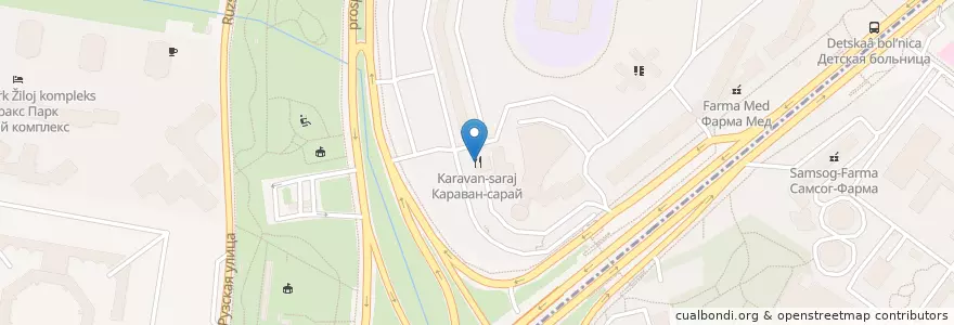 Mapa de ubicacion de Караван-сарай en Rusia, Distrito Federal Central, Москва, Западный Административный Округ, Юго-Западный Административный Округ, Район Тропарёво-Никулино.