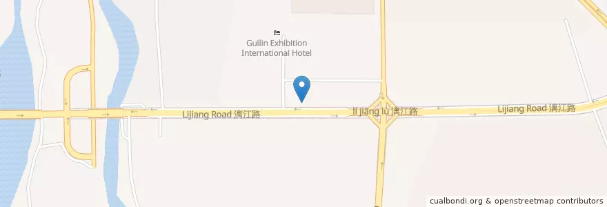 Mapa de ubicacion de 甲天下广场南 en China, Guangxi, 桂林市, 七星区.