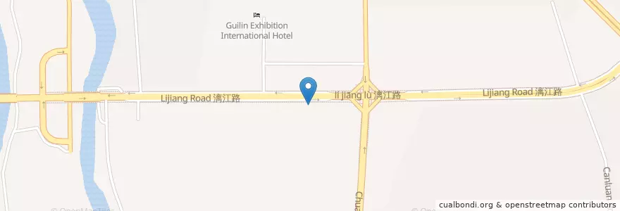 Mapa de ubicacion de 检验检疫局 en China, Quancim, 桂林市, 七星区.