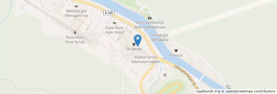 Mapa de ubicacion de Газпромбанк en Россия, Южный Федеральный Округ, Краснодарский Край, Городской Округ Сочи.