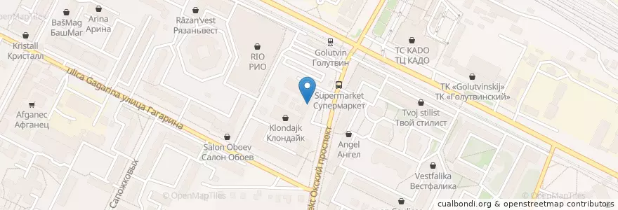 Mapa de ubicacion de ВТБ en 러시아, Центральный Федеральный Округ, Московская Область, Коломенский Городской Округ.