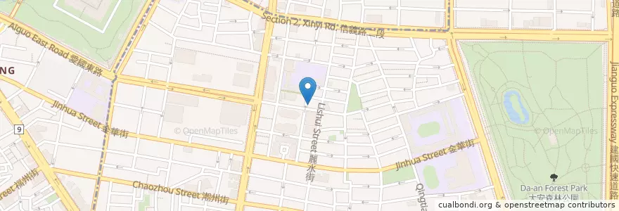 Mapa de ubicacion de 四季明餐廳 en Tayvan, 新北市, Taipei, 大安區.