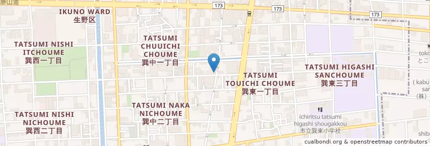 Mapa de ubicacion de 大江整形外科 en 日本, 大阪府, 大阪市, 生野区.