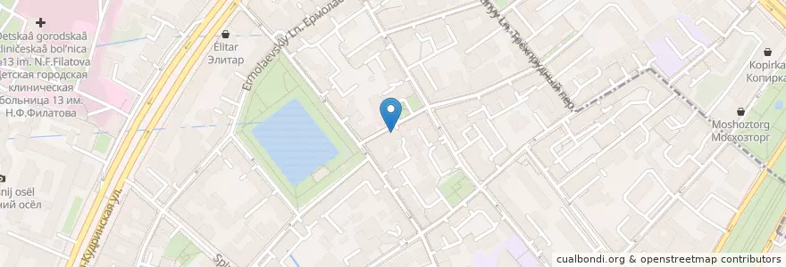 Mapa de ubicacion de Киноспектакль en روسيا, Центральный Федеральный Округ, Москва, Центральный Административный Округ, Пресненский Район.