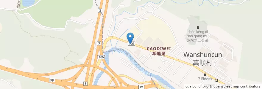 Mapa de ubicacion de 大黃蜂 en Taiwan, 新北市, 深坑區.