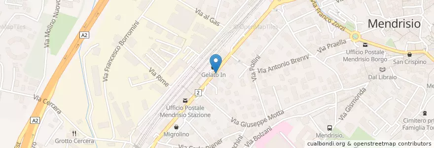 Mapa de ubicacion de Pizza Im en سويسرا, Ticino, Distretto Di Mendrisio, Circolo Di Mendrisio, Mendrisio.