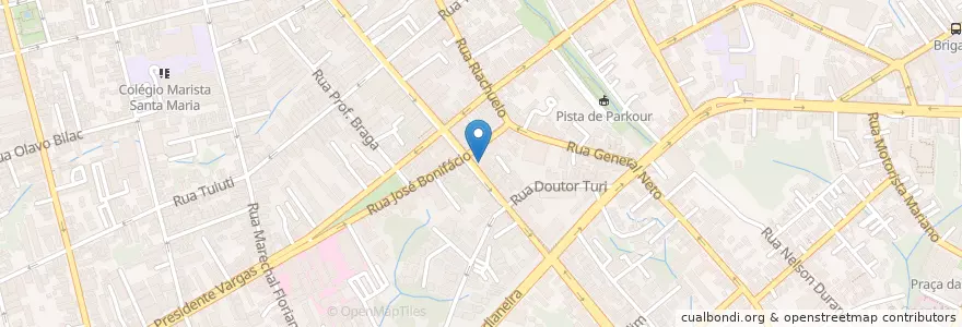 Mapa de ubicacion de Doutor Mario Cezar F. Flores en 브라질, 남부지방, 히우그란지두술, Região Geográfica Intermediária De Santa Maria, Região Geográfica Imediata De Santa Maria, Santa Maria.