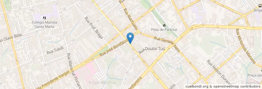 Mapa de ubicacion de Pontual Moto-taxi en البَرَازِيل, المنطقة الجنوبية, ريو غراندي دو سول, Região Geográfica Intermediária De Santa Maria, Região Geográfica Imediata De Santa Maria, Santa Maria.