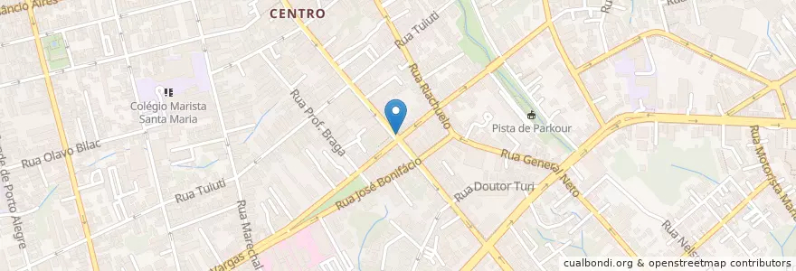 Mapa de ubicacion de Sindifarma en البَرَازِيل, المنطقة الجنوبية, ريو غراندي دو سول, Região Geográfica Intermediária De Santa Maria, Região Geográfica Imediata De Santa Maria, Santa Maria.