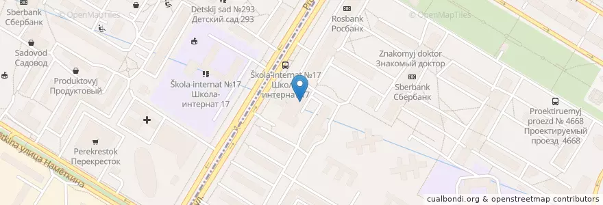 Mapa de ubicacion de De Villagio en Россия, Центральный Федеральный Округ, Москва, Юго-Западный Административный Округ, Район Черёмушки.