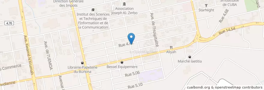Mapa de ubicacion de Repère en بورکینافاسو, Centre, Kadiogo, اوآگادوگو.