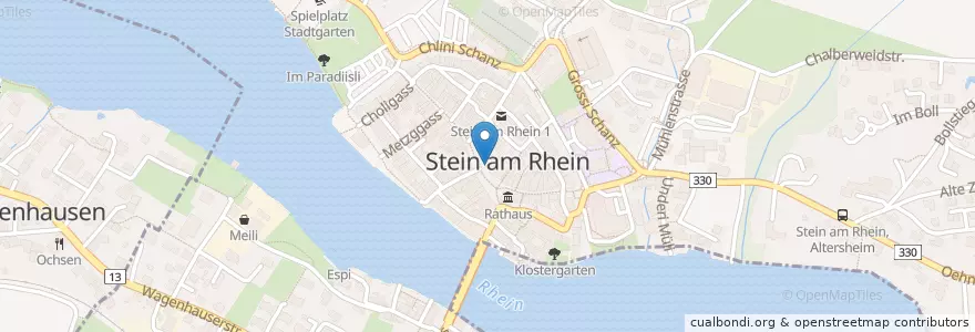Mapa de ubicacion de Zum Felsen en Switzerland, Schaffhausen, Stein Am Rhein.