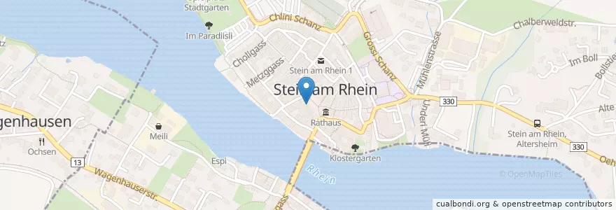 Mapa de ubicacion de Weinstube Sonne en Schweiz/Suisse/Svizzera/Svizra, Schaffhausen, Stein Am Rhein.