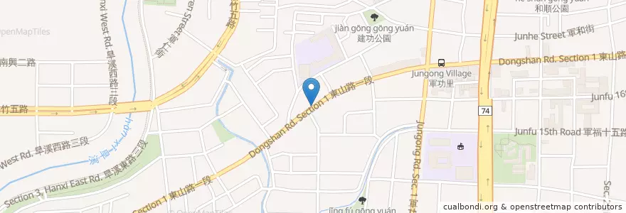 Mapa de ubicacion de 朝鮮王 en Taiwan, Taichung, 北屯區.