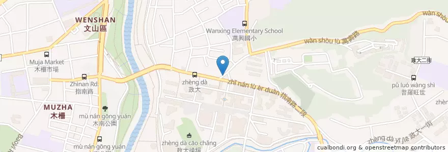 Mapa de ubicacion de 楊記小吃 en Taiwan, New Taipei, Taipei, Wenshan District.