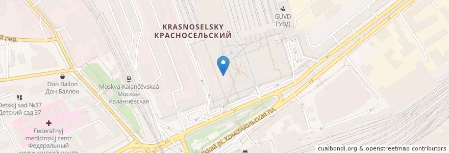 Mapa de ubicacion de TGI Friday's en Rusia, Distrito Federal Central, Москва, Distrito Administrativo Central, Красносельский Район.