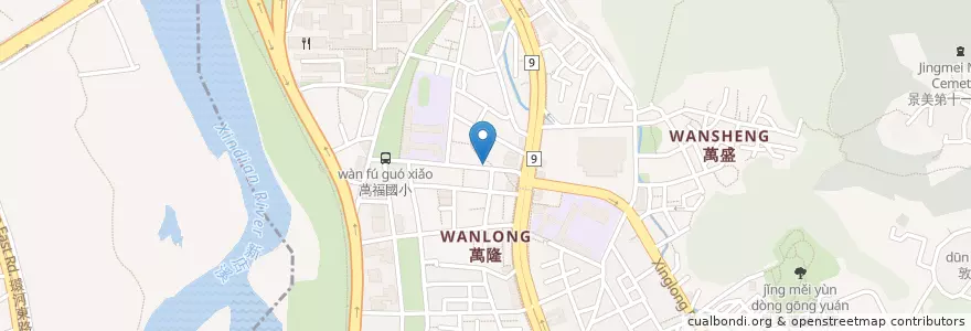 Mapa de ubicacion de 三角冰 en Тайвань, Новый Тайбэй, Тайбэй, 文山區.