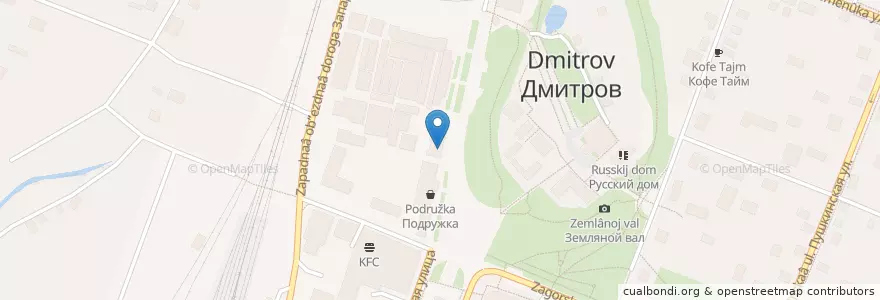 Mapa de ubicacion de Burger King en Russia, Central Federal District, Moscow Oblast, Dmitrovsky District.